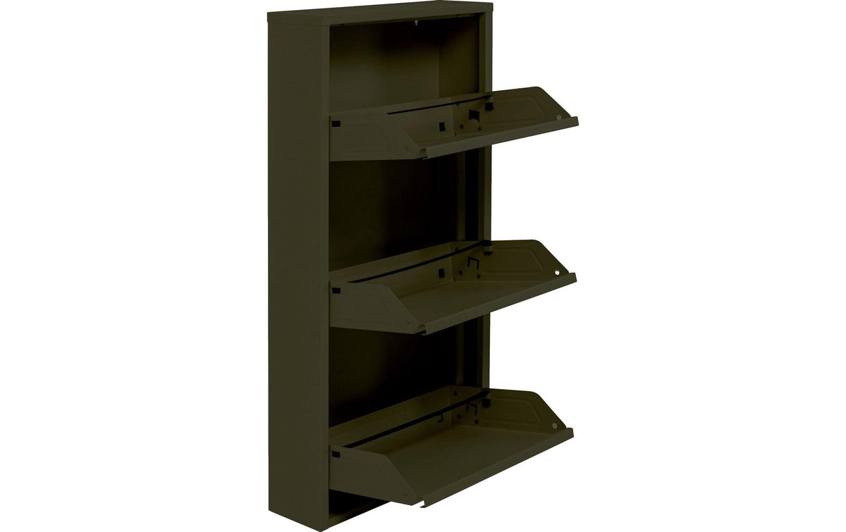 Schuhschrank Paolo, Olive 50x15x104 cm von Kare