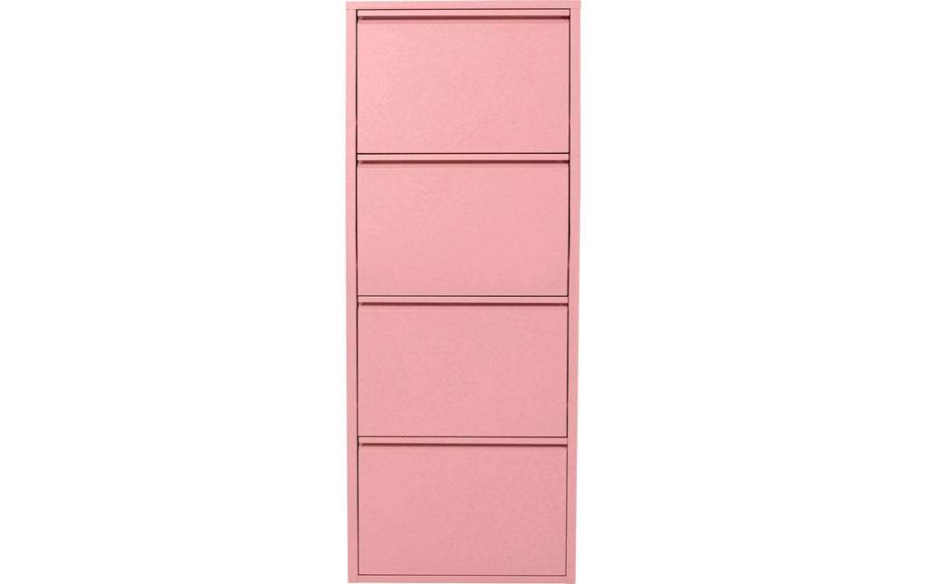 Kare Schuhschrank Caruso 4er Rosa