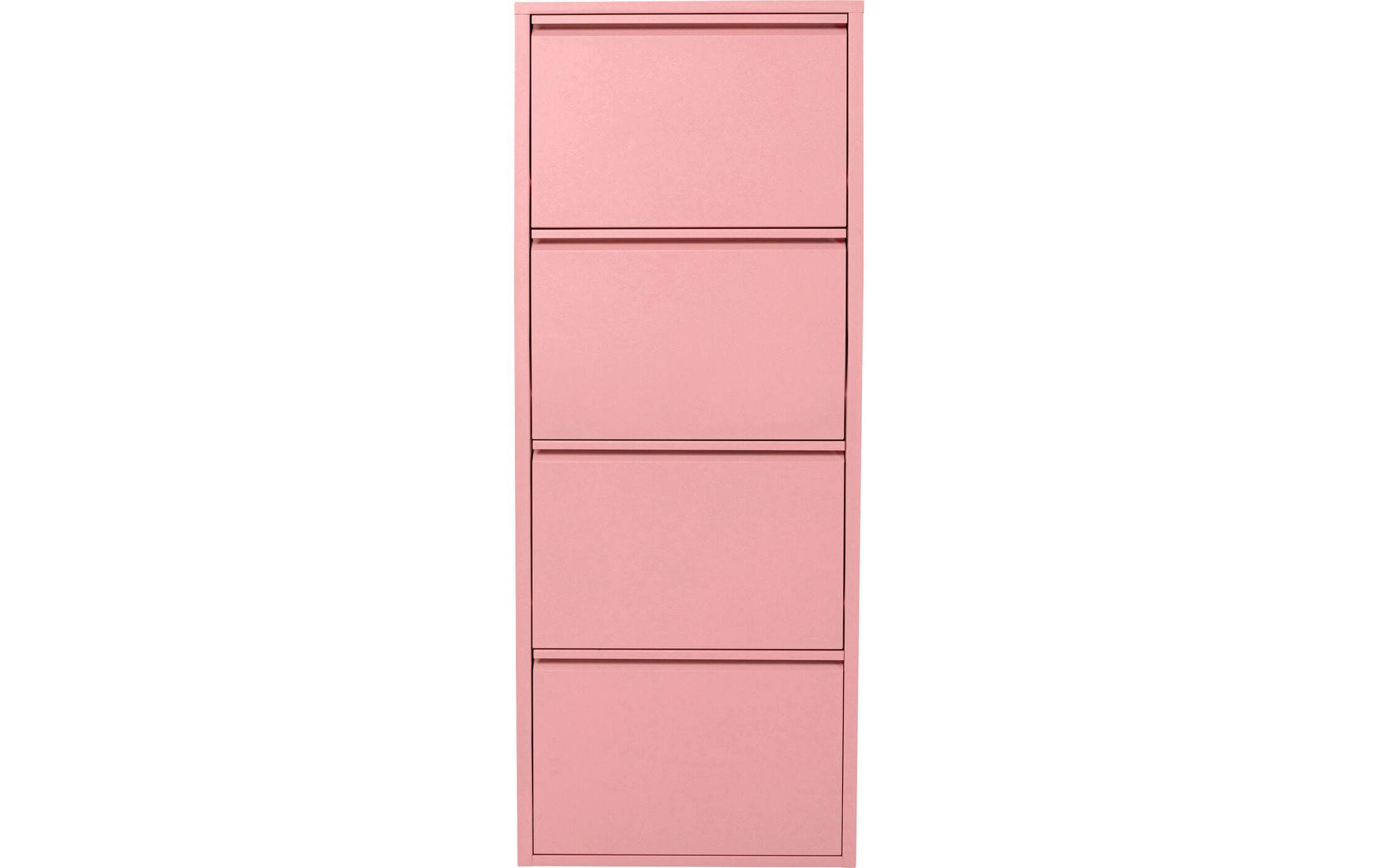 Kare Schuhschrank Caruso 4er Rosa