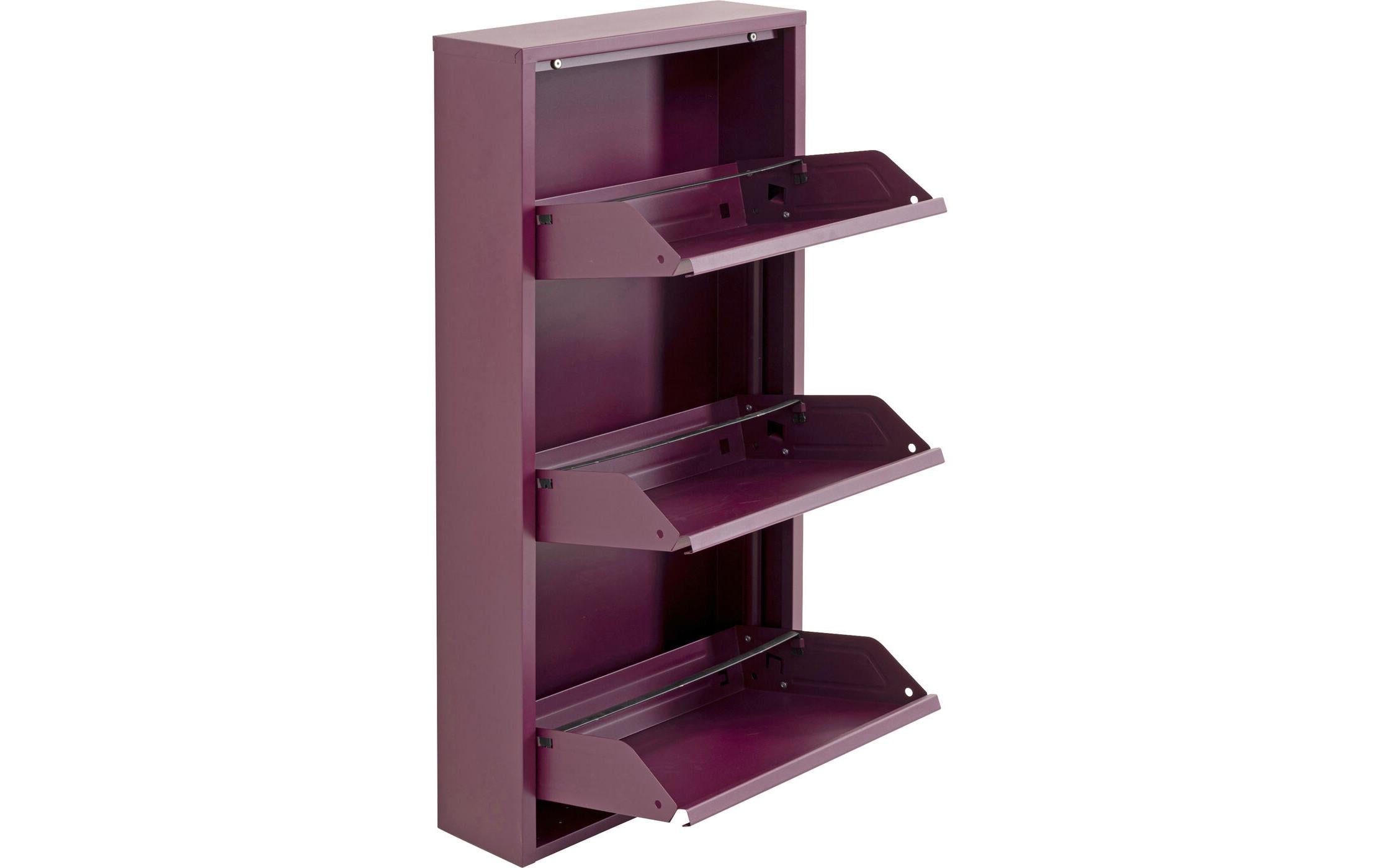 Kare Schuhschrank Caruso 3er, Beere