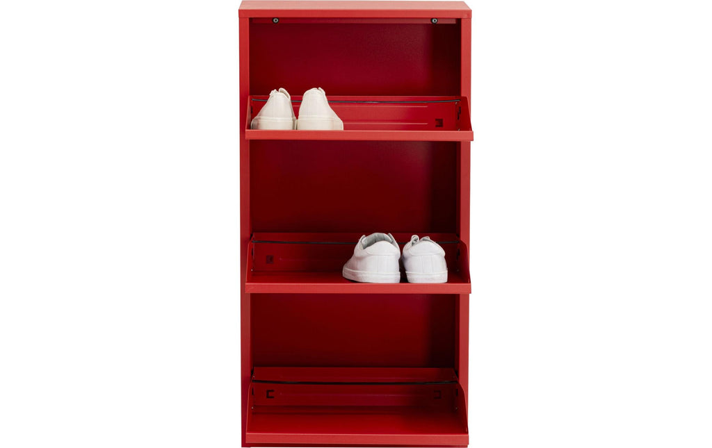 Kare Schuhschrank Caruso 3er Rot