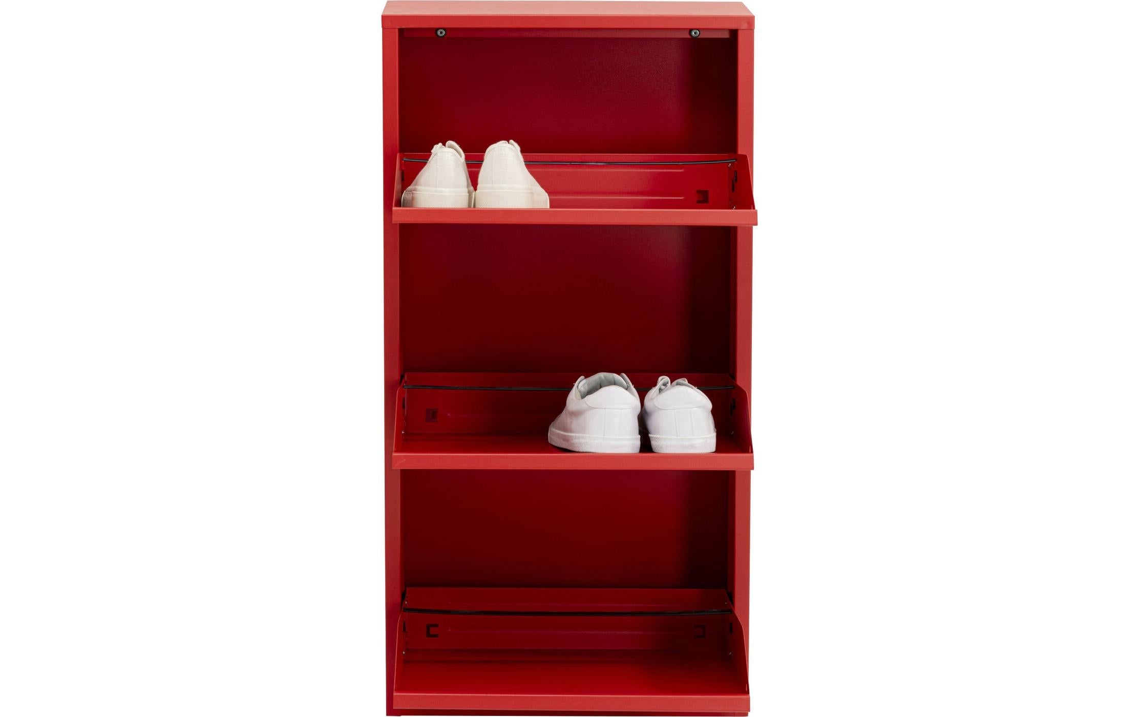 Kare Schuhschrank Caruso 3er Rot