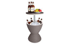 relaxdays Beistelltisch mit Kühlfunktion Beige
