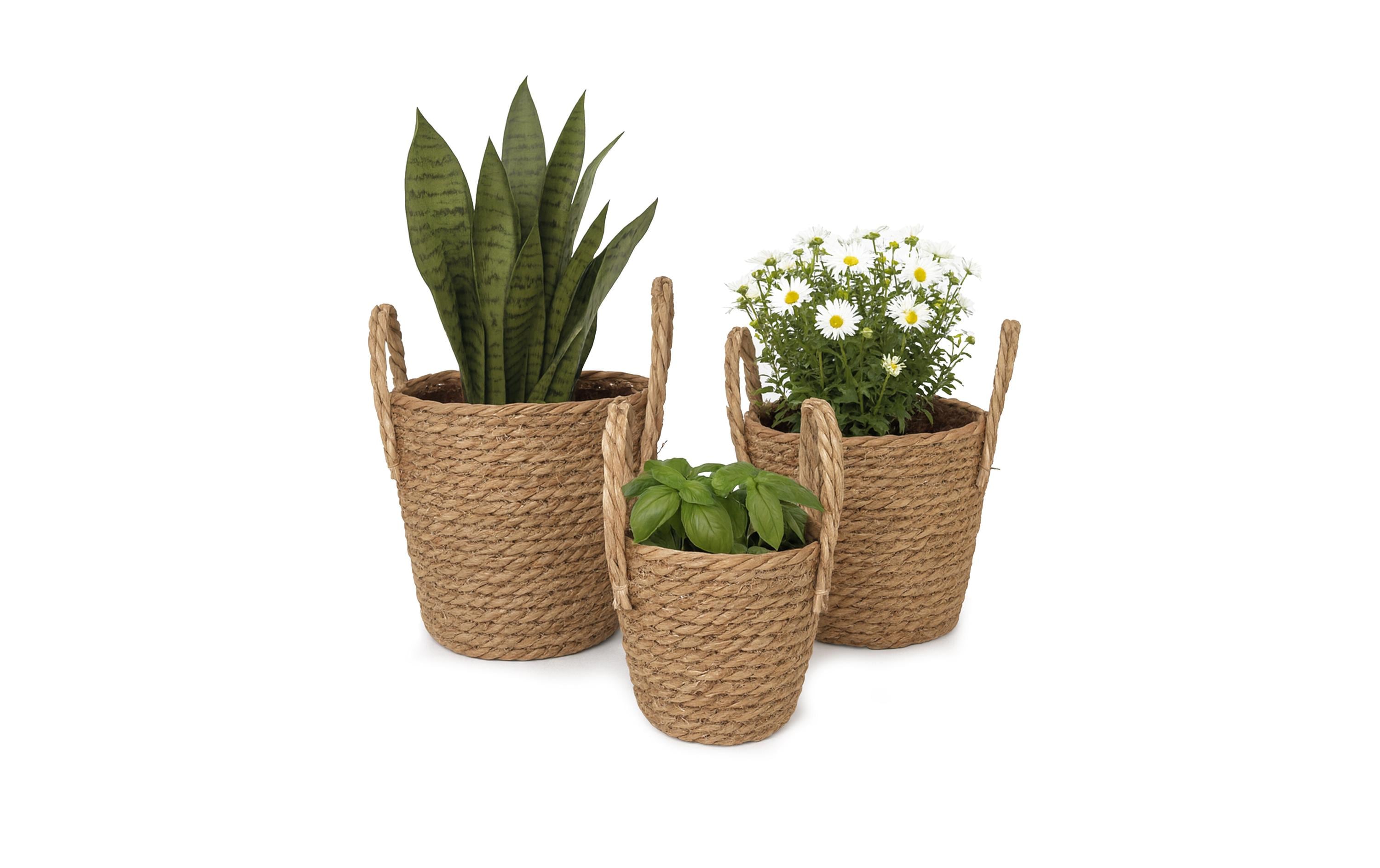 relaxdays Blumentopf-Set 3er Set