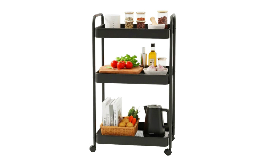 relaxdays Rollwagen Mesh mit 3 Ebenen 78 x 43 x 30 cm