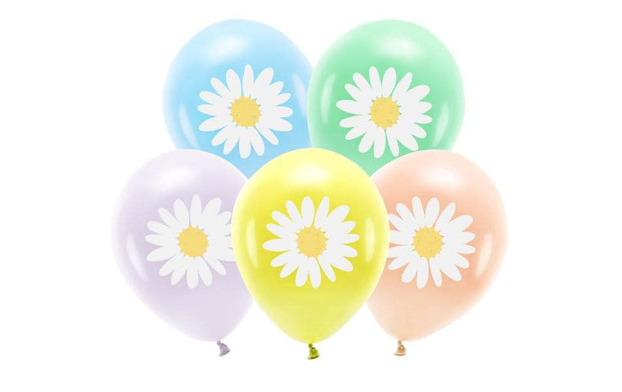Partydeco Ballon Öko Gänseblümchen 5 Stk Mehrfarbig