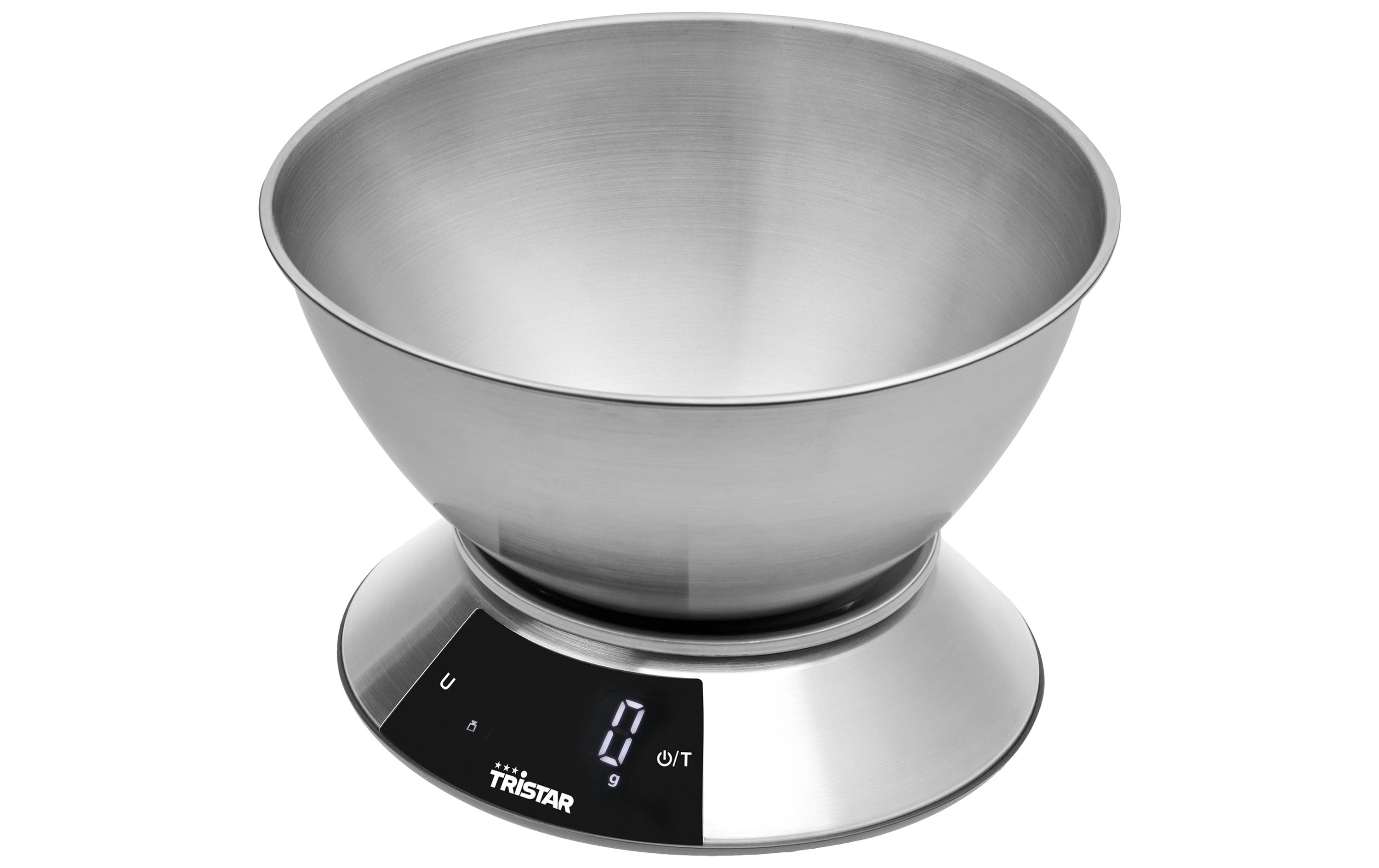 Tristar Küchenwaage Edelstahl KW-2453 mit Schüssel 5 kg / 2 Liter