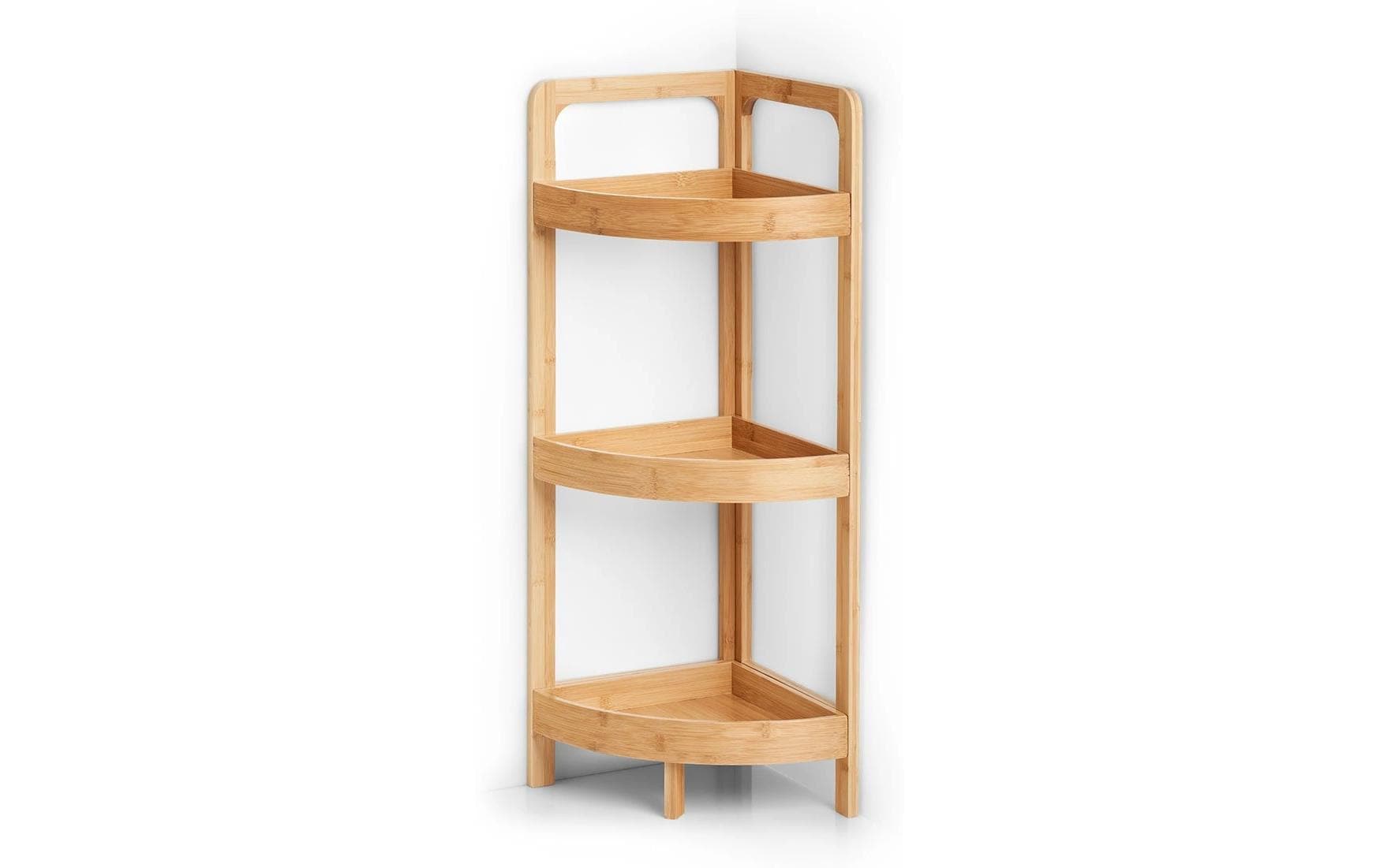 Zeller Present Eckregal Bamboo 3 Tablaren 29 x 29 x 85 cm (L x B x H)