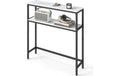 Sideboard Konsolentisch 80 x 80 cm Weiss Schwarz VASAGLE