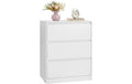 Kommode Weiss 60 x 75 cm mit 3 Schubladen VASAGLE