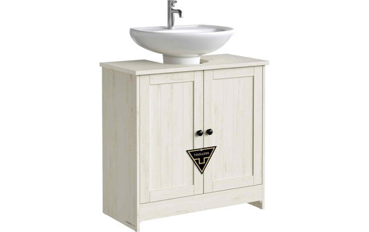 VASAGLE Waschbeckenschrank 60 x 61.2 cm, Weiss