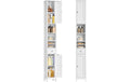 VASAGLE Kommode Landhausstil 21.4 x 180 cm, Weiss