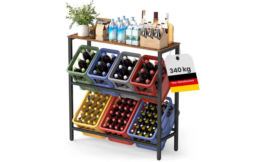 Songmics Getränkekisten-Regal 70.4x40x117.3 cm