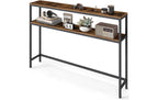 Sideboard 120 x 20 x 80.5 cm Spanplatte Stahl Schwarz Braun VASAGLE