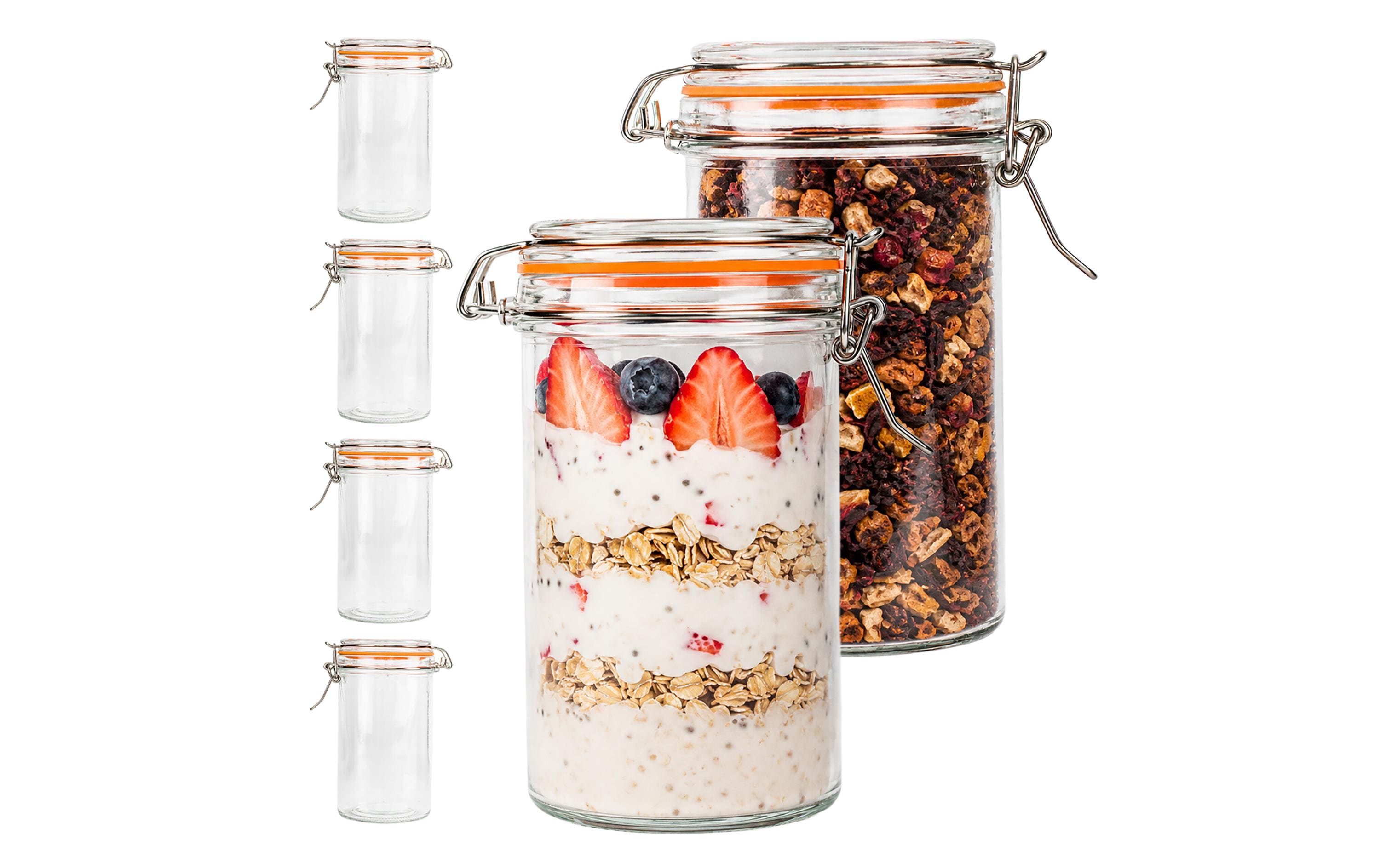 relaxdays Einmachgläser Set 6-teilig, 500 ml pro Glas