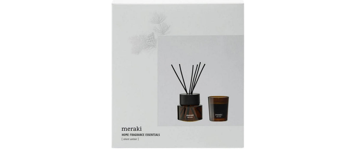 Weihnachtskerzen Geschenkset Silent Amber Meraki