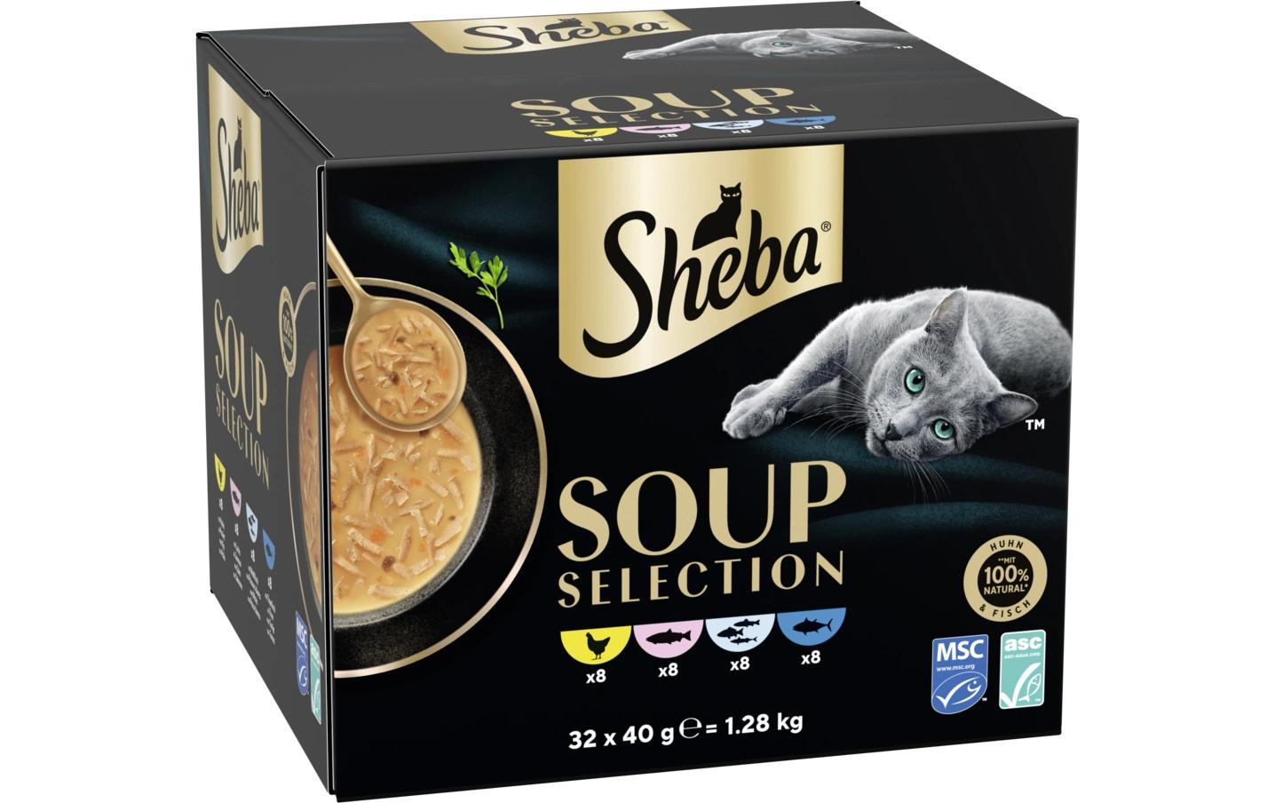 Sheba Soup Multipack 4Varietäten 32x40g