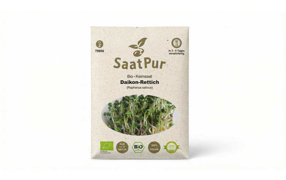 Gorilla Gardening Daikon Rettich Keimsprossen Microgreens