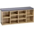 Schuhschrank mit Sitzkissen Holz natur 103.5x29.5x48 cm Kesper