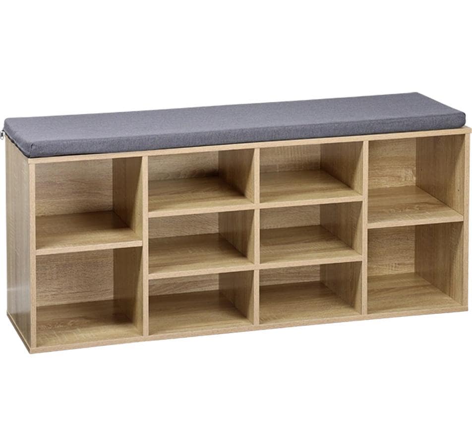 Schuhschrank mit Sitzkissen Holz natur 103.5x29.5x48 cm Kesper