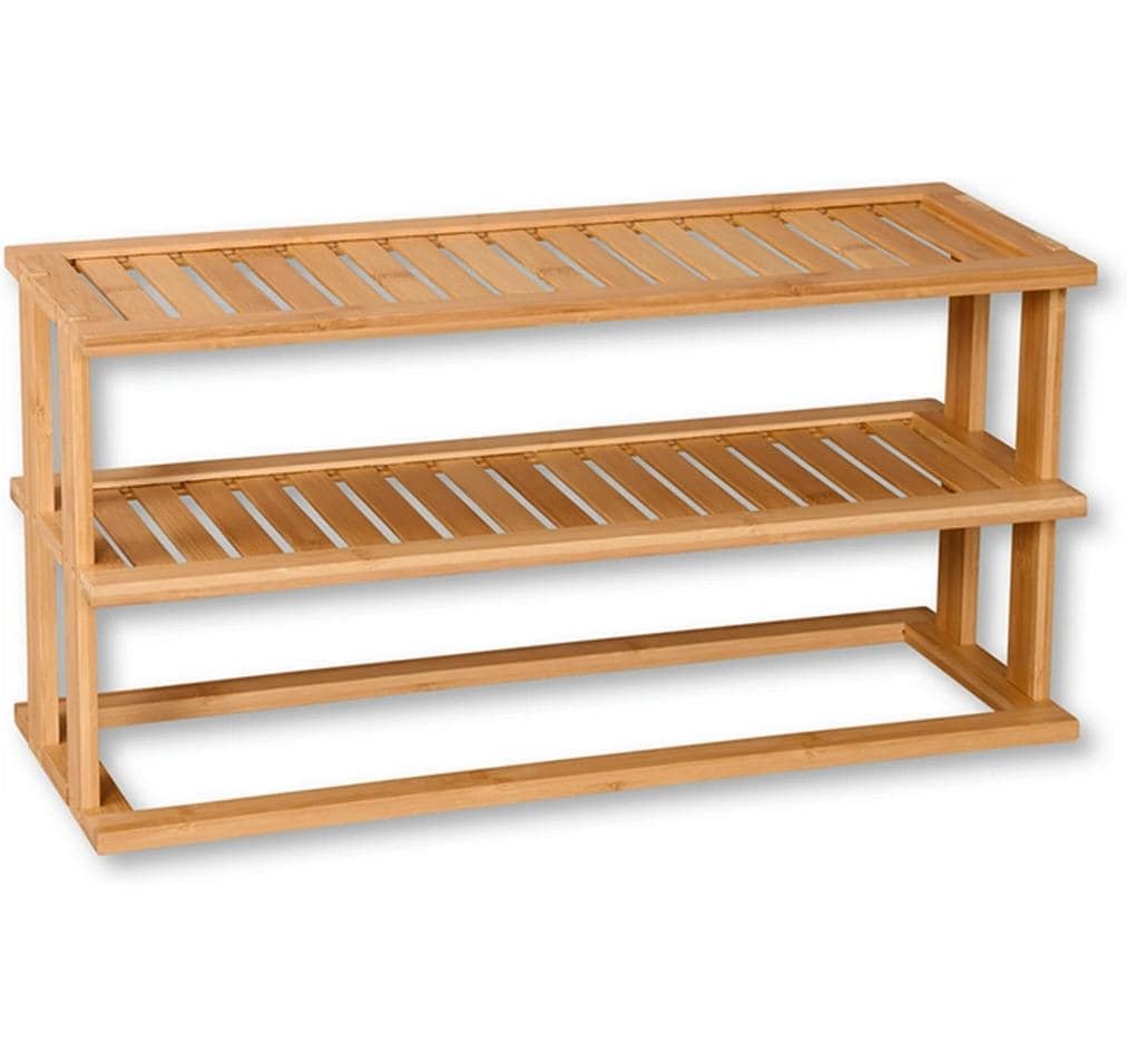 Küchenregale 2 Ebenen Bambus 55x20x27 cm Kesper