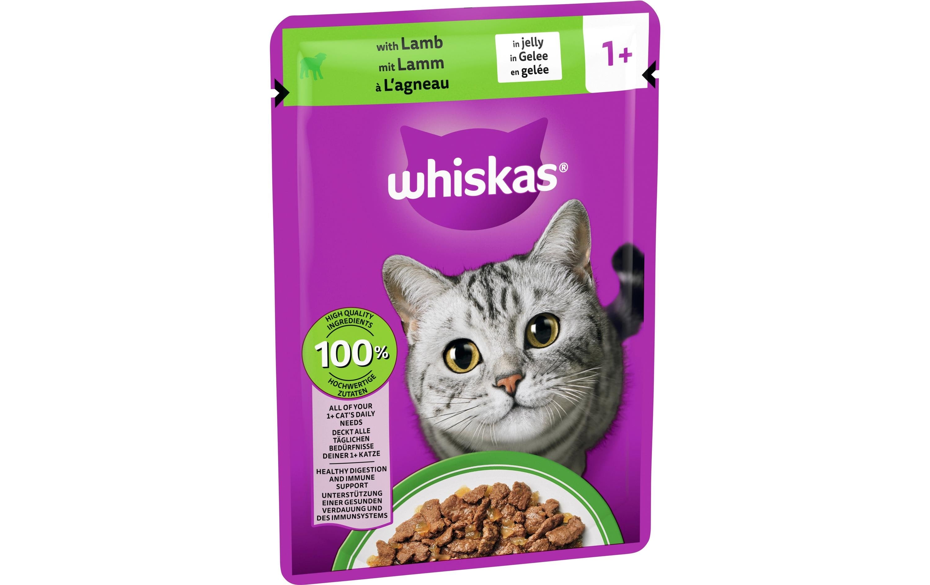 Whiskas 1+ Lamm in Gelee 28x85g