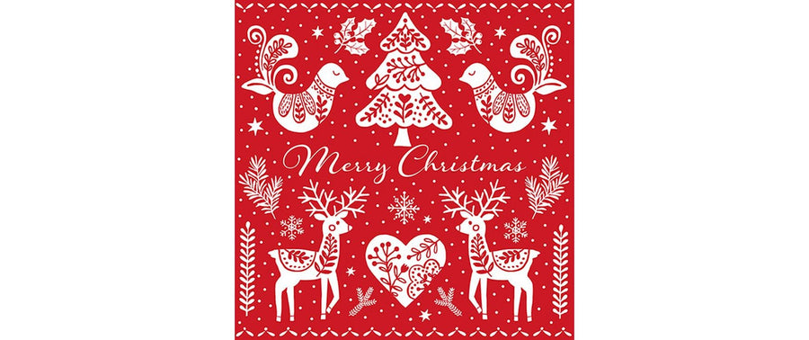 Braun + Company Servietten Atelier Weihnachtsfolklore 33 x 33 cm, 20 Stück