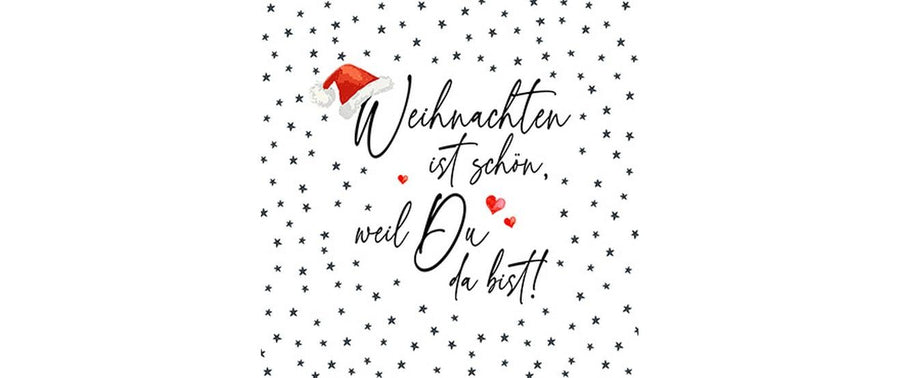Braun + Company Servietten Cocktail Weihnachten mit Dir 25 x 25 cm, 20 Stück