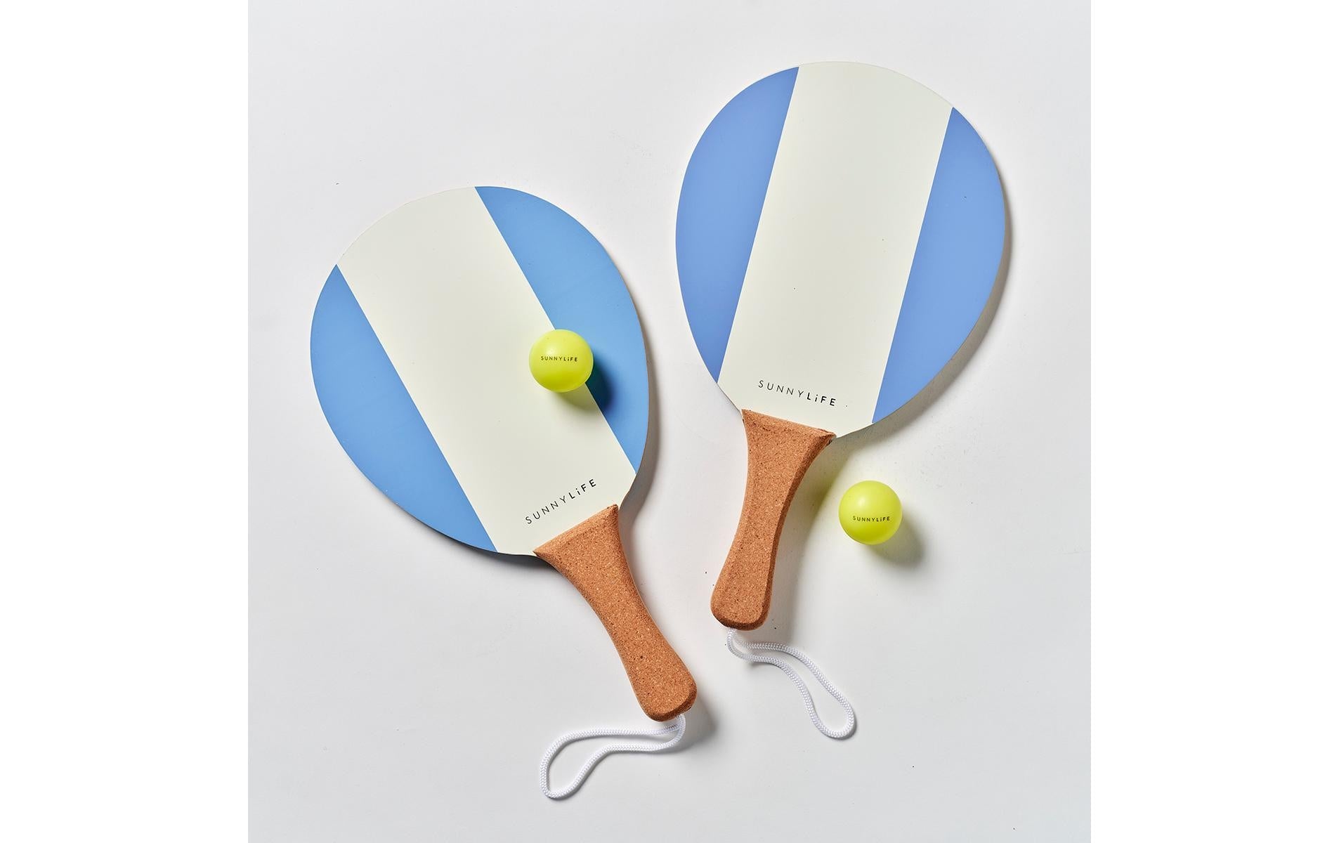 Vintage Beach Paddles La Mer Med Blue
