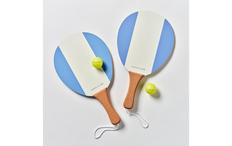 Vintage Beach Paddles La Mer Med Blue