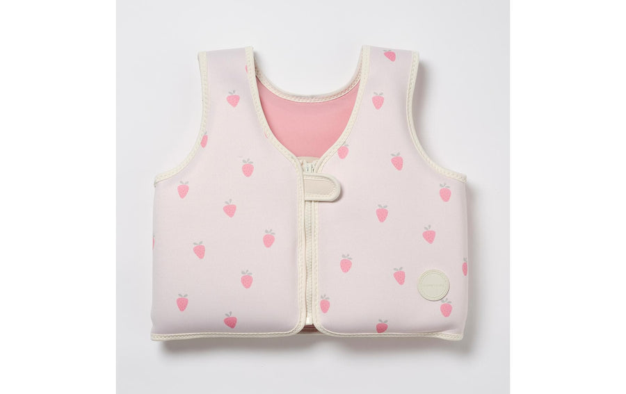 Kids Swim Vest 3-6 Strawberry Sunshine