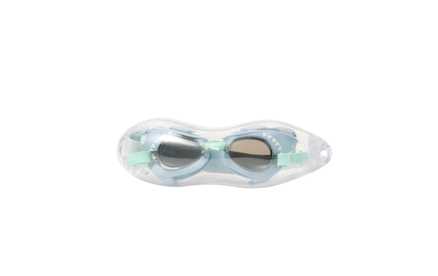 Salty the Shark Mini Swim Goggles Aqua