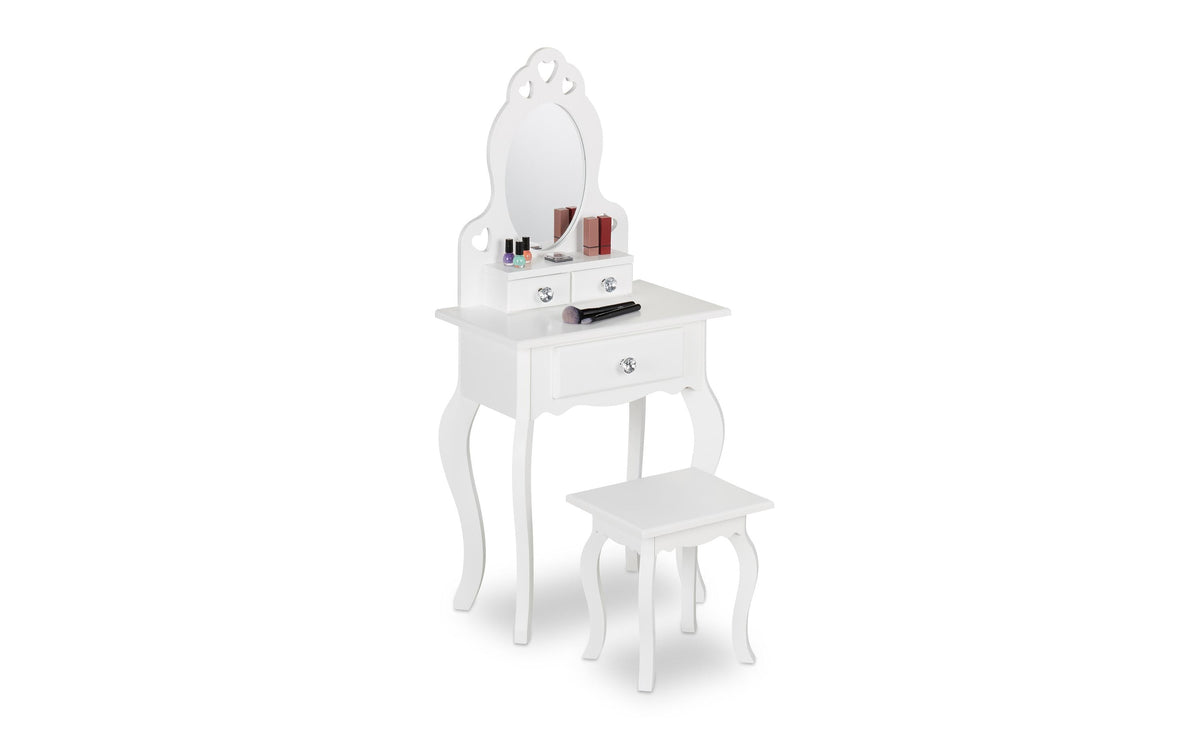 Schminktisch mit Hocker Weiss Kindertisch relaxdays