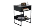 Nachttisch 40 x 40 x 30 cm Schwarz von relaxdays