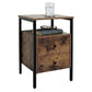 relaxdays Nachttisch 61 x 40 x 40 cm Schwarz/Braun