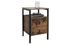Nachttisch 40 x 61 cm Schwarz Braun von relaxdays
