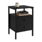 relaxdays Nachttisch 61 x 40 x 40 cm Schwarz/Braun