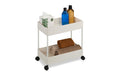 Küchenwagen Rollwagen 39.5 x 38 x 21.5 cm Weiss relaxdays