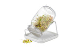 relaxdays Sprossenglas Transparent/Weiss