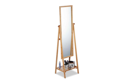 relaxdays Standspiegel 40 x 159.5 cm Braun