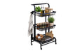 Küchenwagen 44 x 94.5 x 30 cm Schwarz von relaxdays