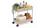 Relaxdays Küchenwagen 2 Ebenen 39,5 × 38 × 21,5 cm Beige