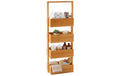 Badregal 28x88 cm Braun Bambus relaxdays