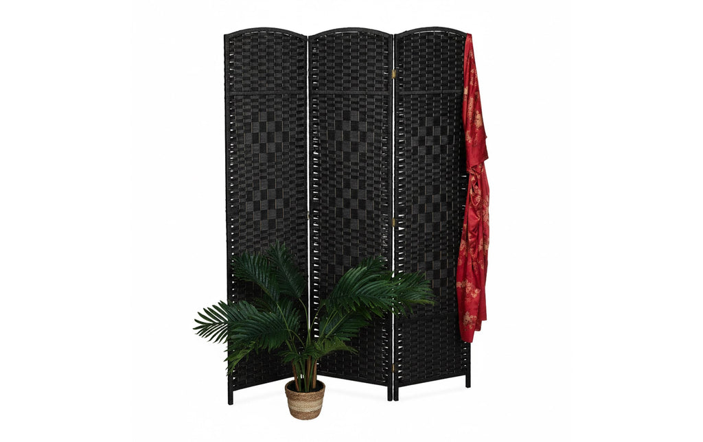 Wohnregale Paravent Hellbraun 3-teilig Bambus Natur relaxdays