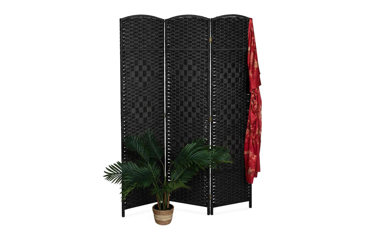 relaxdays Paravent 3-teilig aus Bambus, 120 x 170 cm, Hellbraun