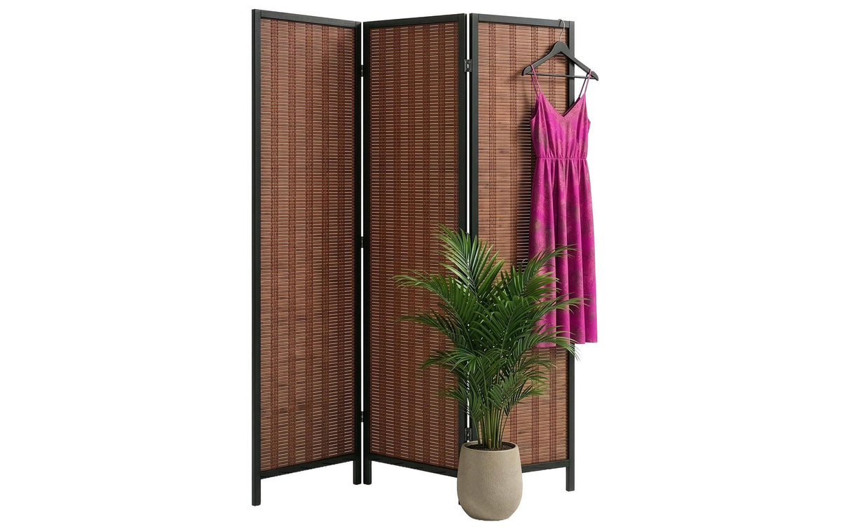 relaxdays Paravent aus Bambus 120 x 170 cm Braun