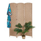 relaxdays Paravent 3-teilig aus Bambus, 120 x 170 cm, Hellbraun