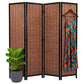 relaxdays Paravent 3-teilig aus Bambus, 120 x 170 cm, Hellbraun