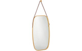 relaxdays Spiegel 43.5 x 76.5 cm mit Bambusrahmen, Braun