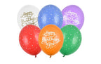 Luftballons Happy Birthday To You Gold-Weiss 30 cm